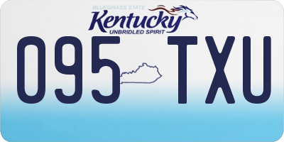 KY license plate 095TXU