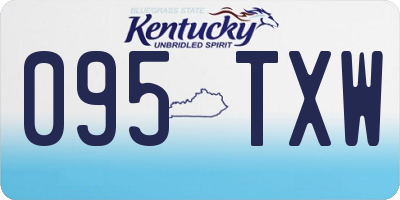 KY license plate 095TXW