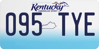 KY license plate 095TYE