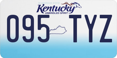 KY license plate 095TYZ