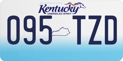 KY license plate 095TZD