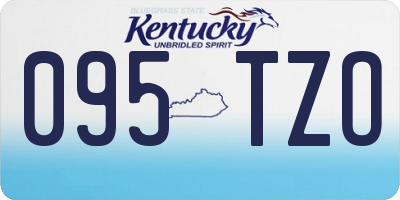 KY license plate 095TZO