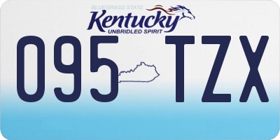 KY license plate 095TZX