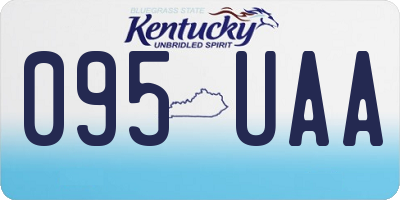 KY license plate 095UAA