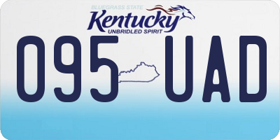 KY license plate 095UAD