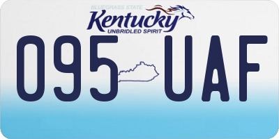 KY license plate 095UAF
