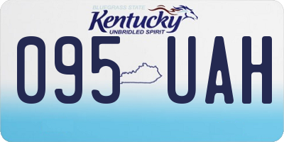KY license plate 095UAH