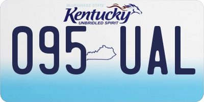 KY license plate 095UAL