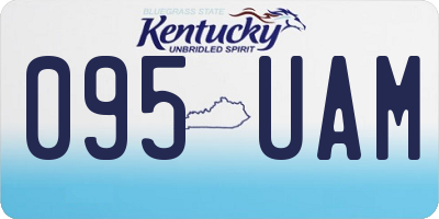 KY license plate 095UAM