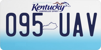 KY license plate 095UAV