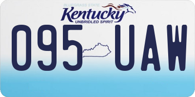 KY license plate 095UAW