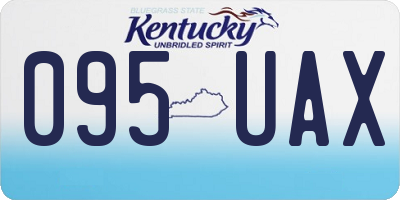 KY license plate 095UAX