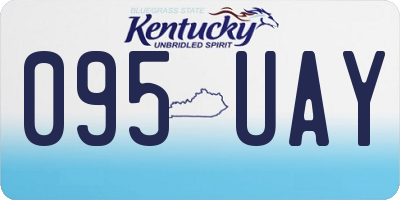 KY license plate 095UAY