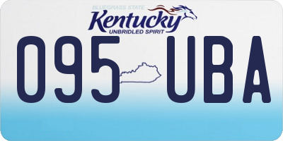 KY license plate 095UBA