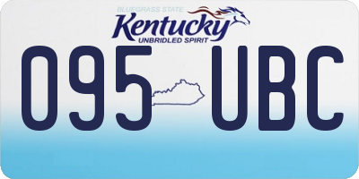 KY license plate 095UBC