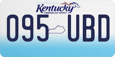 KY license plate 095UBD