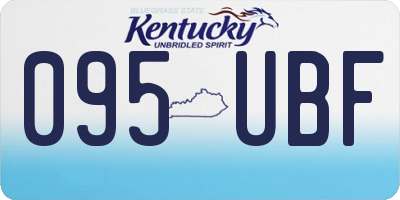 KY license plate 095UBF