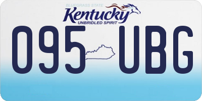 KY license plate 095UBG