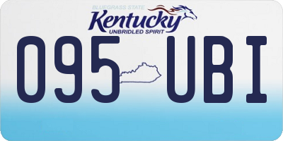 KY license plate 095UBI