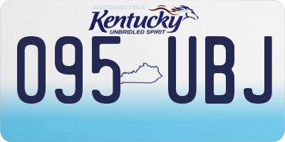 KY license plate 095UBJ