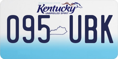 KY license plate 095UBK