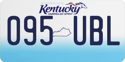 KY license plate 095UBL