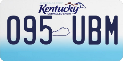 KY license plate 095UBM