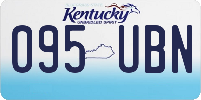 KY license plate 095UBN