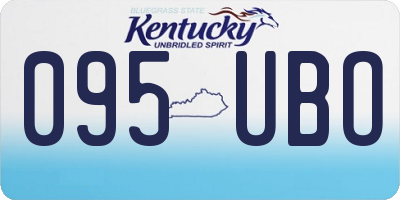 KY license plate 095UBO