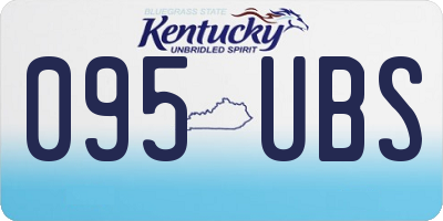 KY license plate 095UBS