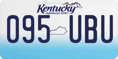 KY license plate 095UBU
