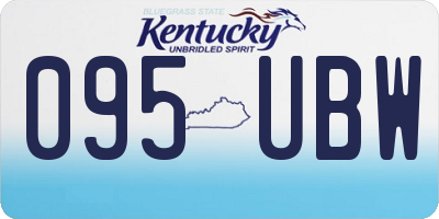 KY license plate 095UBW