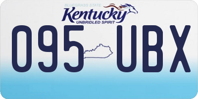 KY license plate 095UBX