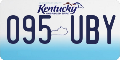 KY license plate 095UBY