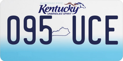 KY license plate 095UCE