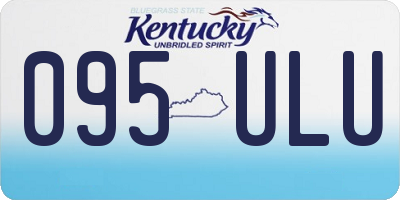 KY license plate 095ULU