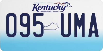 KY license plate 095UMA