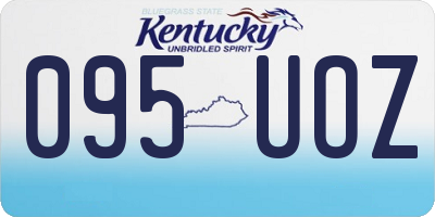 KY license plate 095UOZ