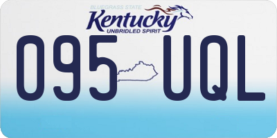KY license plate 095UQL