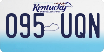 KY license plate 095UQN