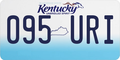 KY license plate 095URI