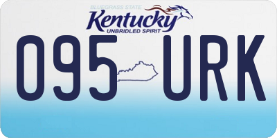 KY license plate 095URK