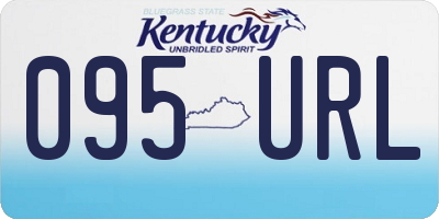 KY license plate 095URL