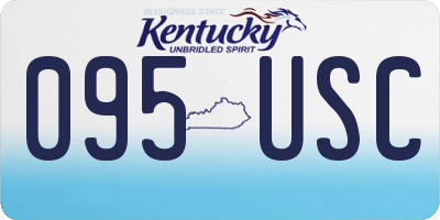 KY license plate 095USC