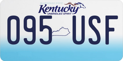 KY license plate 095USF