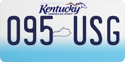 KY license plate 095USG