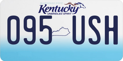 KY license plate 095USH
