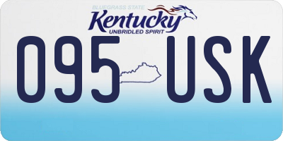 KY license plate 095USK