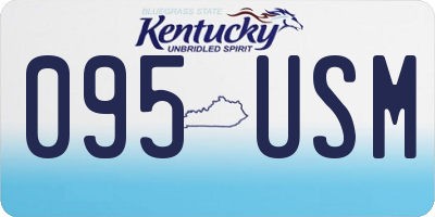 KY license plate 095USM