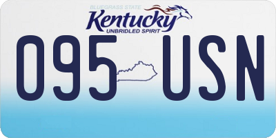 KY license plate 095USN